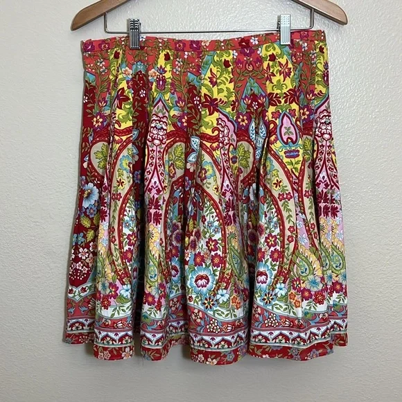 Jones Wear Jeans Floral Colorful Spring Cotton Skirt - Picture 6 of 9